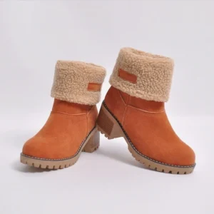 Bottes chaudes en daim & en polaire