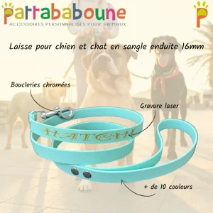 Laisse personnalisée en TPU 16 mm