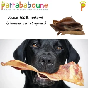 Peaux 100 % naturelles différentes saveurs pour chien